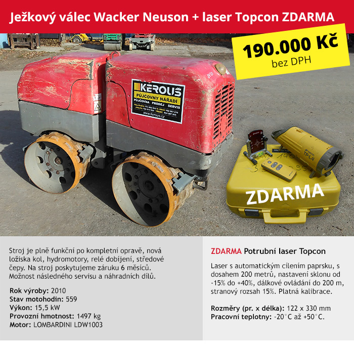 Ježkový válec kloubový Wacker Neuson RT 82 (JV50)